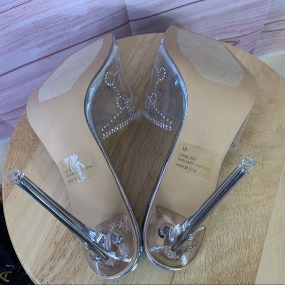 Lemonade‎ Clear Bing Out High Heel Mules SZ10 - Picture 5 of 12